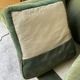 Vintage club armchair in green/khaki velvet fabric