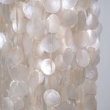 Large mother-of-pearl chandelier in the style of Verner Panton, 1980s.