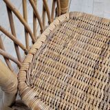 Vintage rattan office chair - 1950s