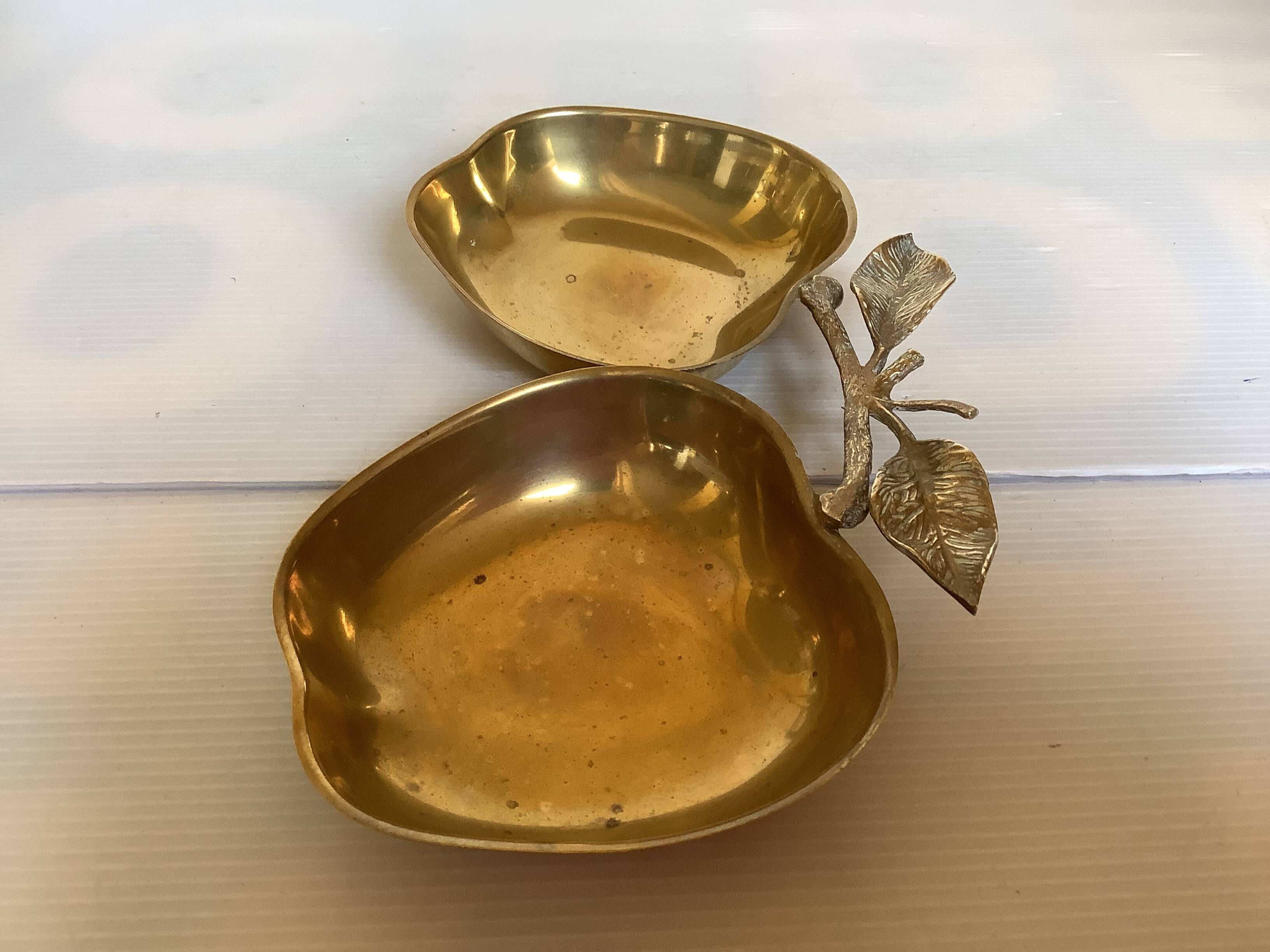 Double brass apple tray