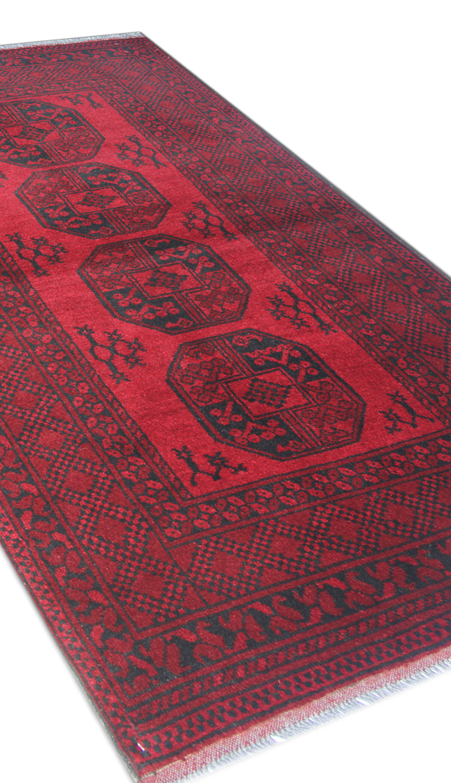 Handwoven Red Rug Traditional Ziegler Carpet- 105x190cm