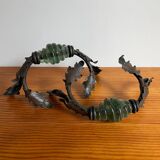 Wrought iron and glass door handle