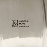 Transparent Murano Glass Vase by Moretti and Nason, Labeled, Italy 1990s