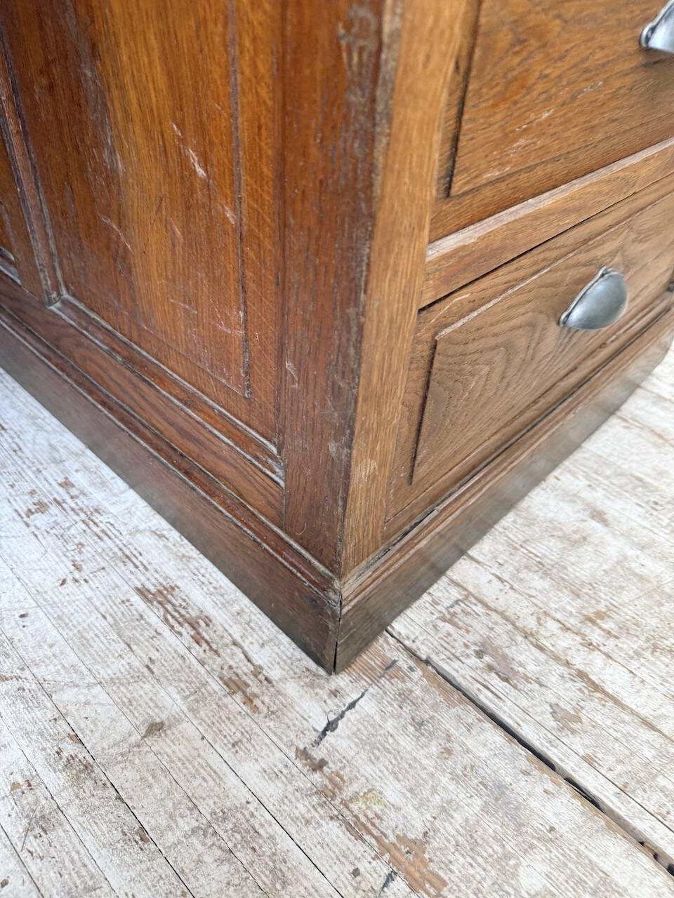 1950s oak office counter