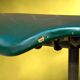 Polster office chair Gleich Klöber in green faux leather, wood and metal – mid-century
