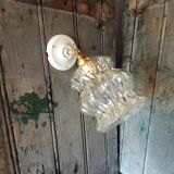 Vintage molded glass wall light