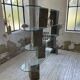 Roche Bobois stone and glass sculpture shelf 1970s