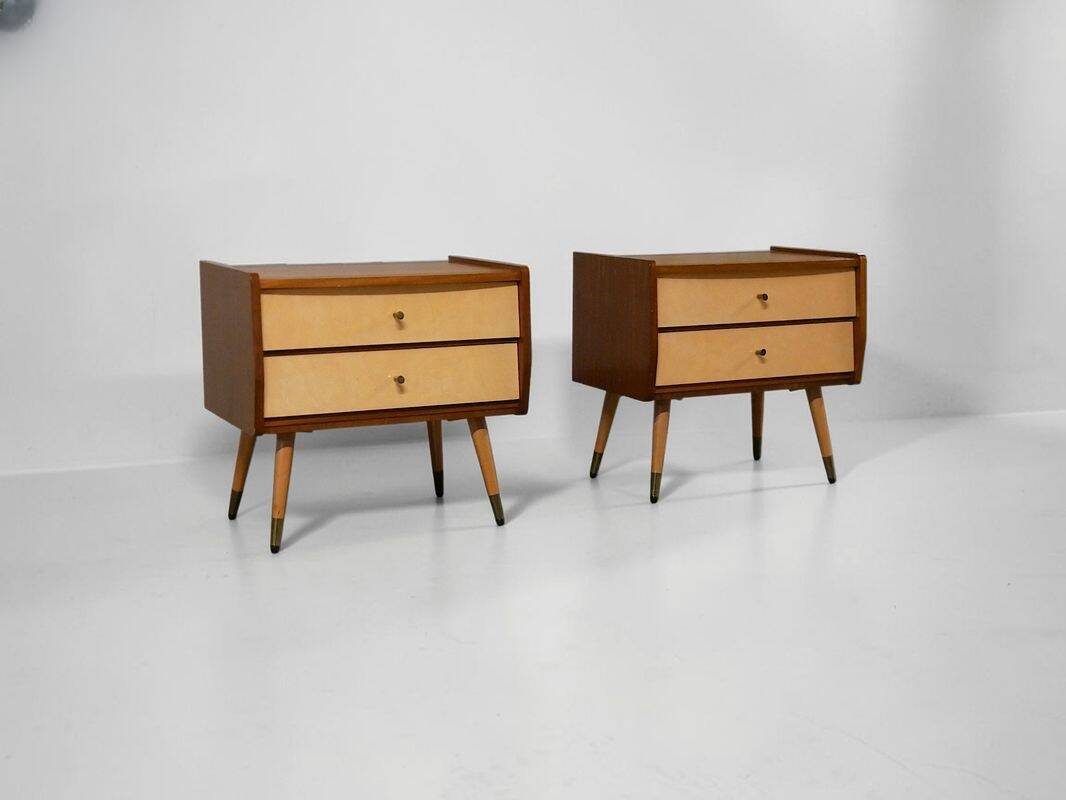 Paire de chevet Scandinave - Vintage circa 1960 1970
