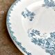 Léon Graves round dish in blue ironstone, "Anemones" service