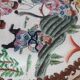 Vintage plate signed with Asian decor in earthenware 26cm