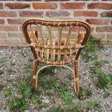Ancien Fauteuil Pour Enfant Bambou & Osier