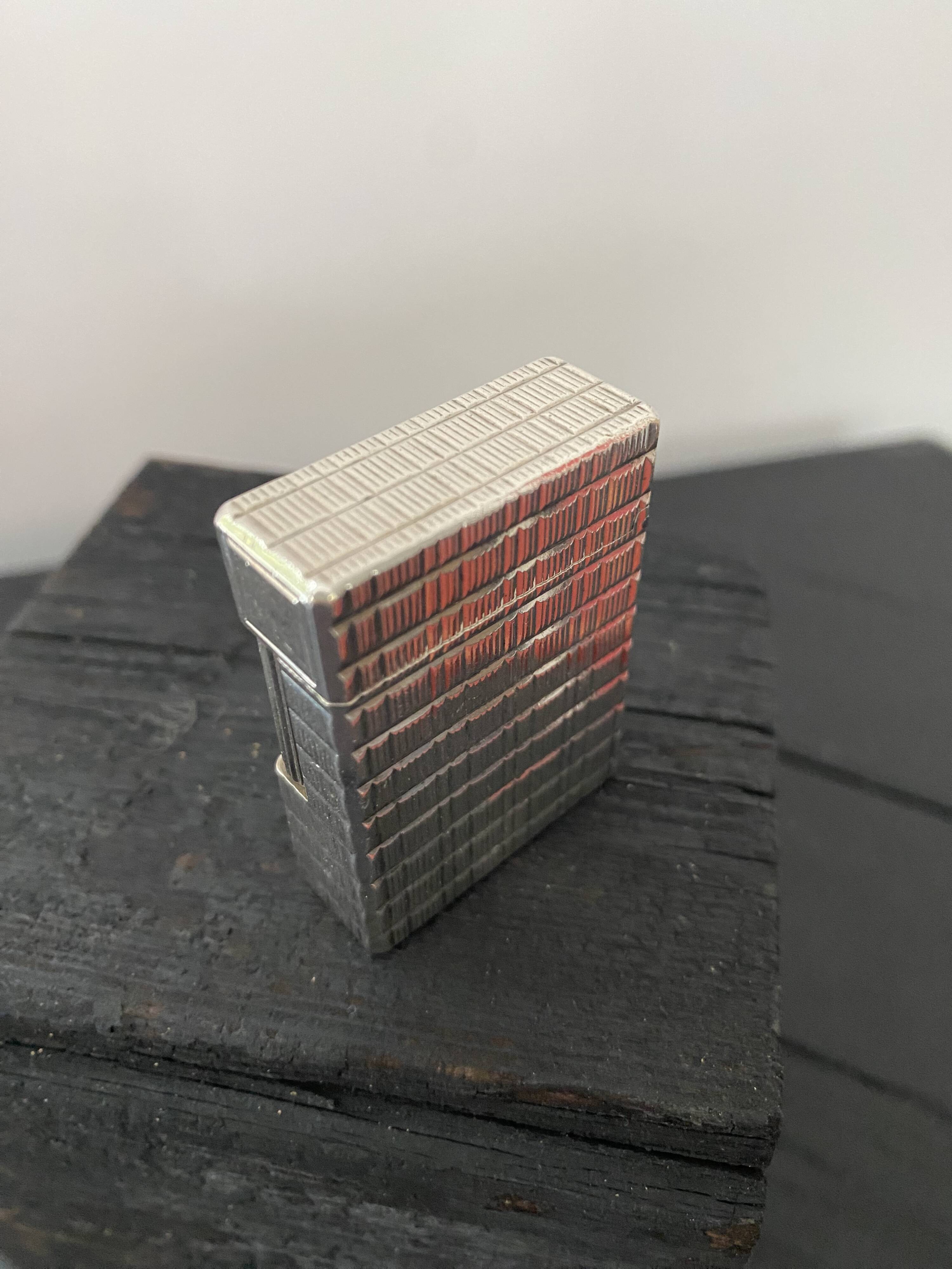 St dupont silver-plated lighter with box