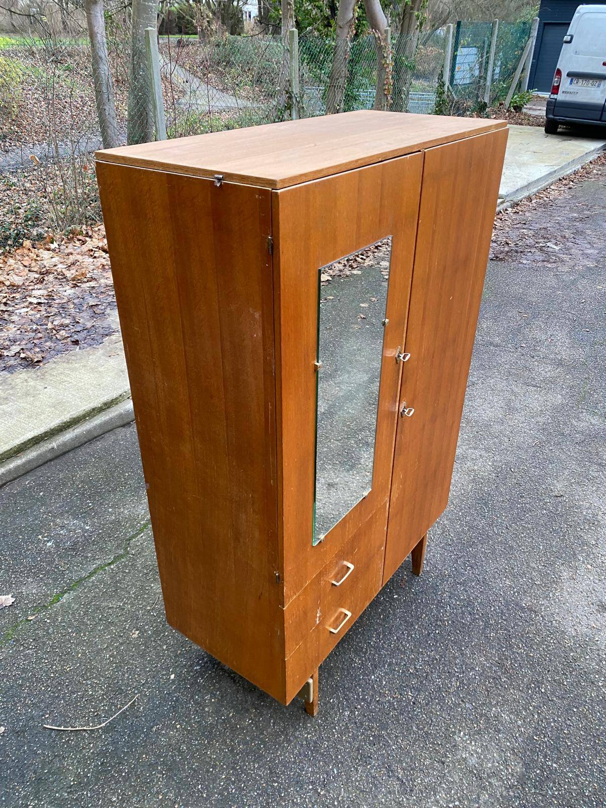 Armoire scandinave en chêne 1950 de 110cm