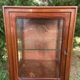 Petite vitrine à poser 1930 en bois d'acajou meuble d'apothicaire art déco