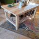 Solid raw oak table/island type "butcher's block" 180x105