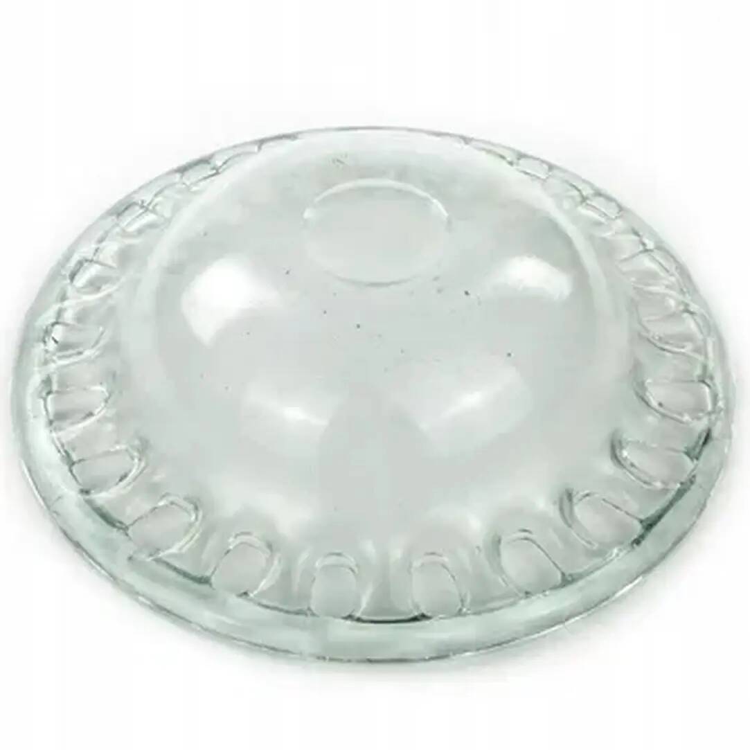 Minimalist pressed glass platter, Japan, 1990s