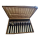 Service of 12 dessert forks with ivory handles.