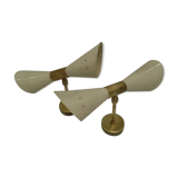 Pair of wall sconces remembering the Italian creations from the 50s and 60's