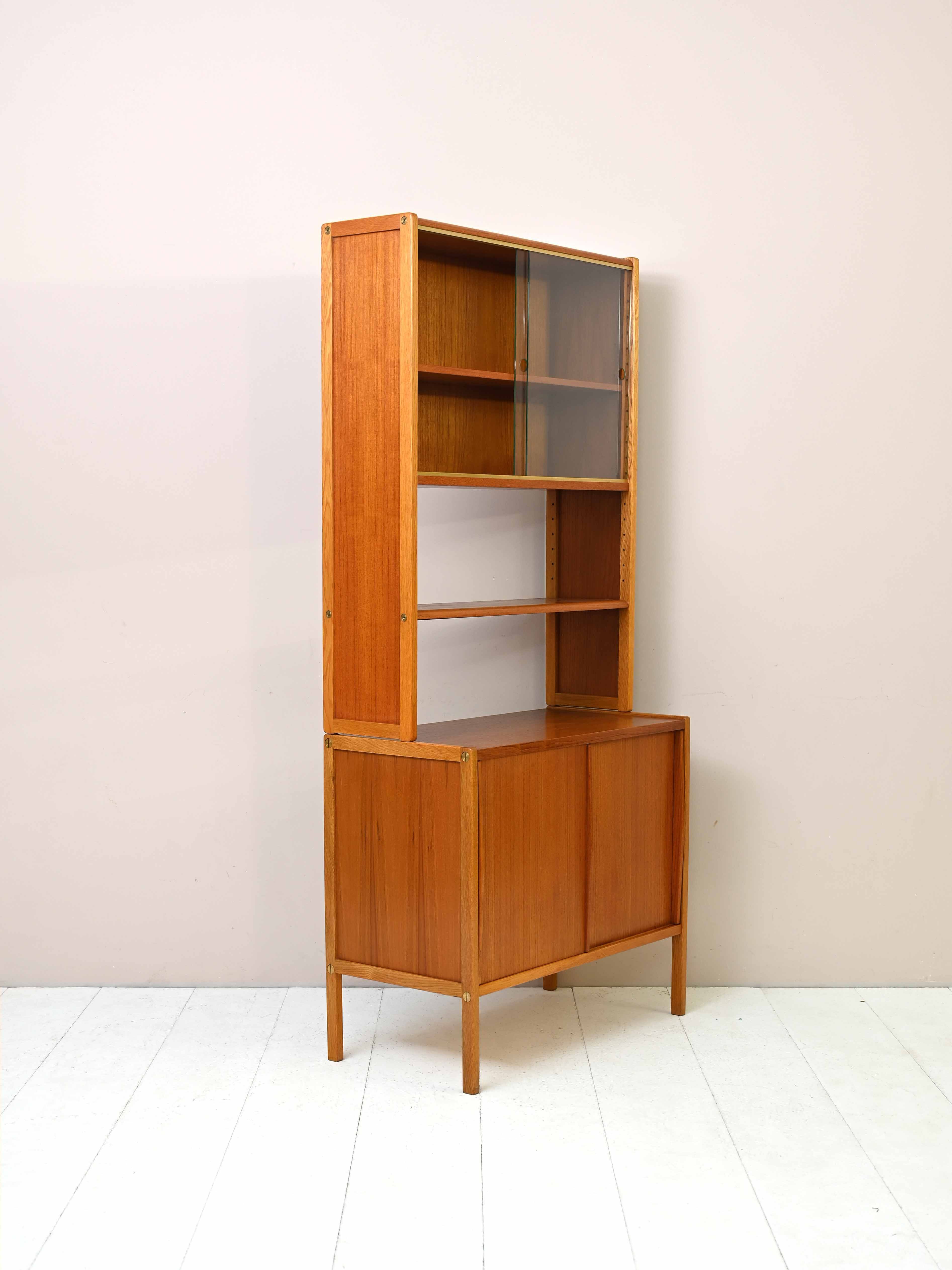 Sideboard-library cabinet with sliding doors