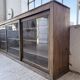 XXL 3m pine and oak display cabinet with glass doors