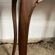 Oak desk and oak veneer with a large Louis XV style drawer