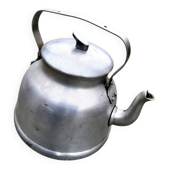 Old aluminum teapot