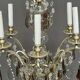 Antique French chandelier 170 cm with Louis XVI style chain in crystal.