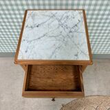 Bedside table with marble top (refurbished)