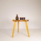 Modern Swedish Scandinavian stool in lacquered birch, 1970s.