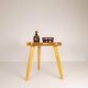Modern Swedish Scandinavian stool in lacquered birch, 1970s.