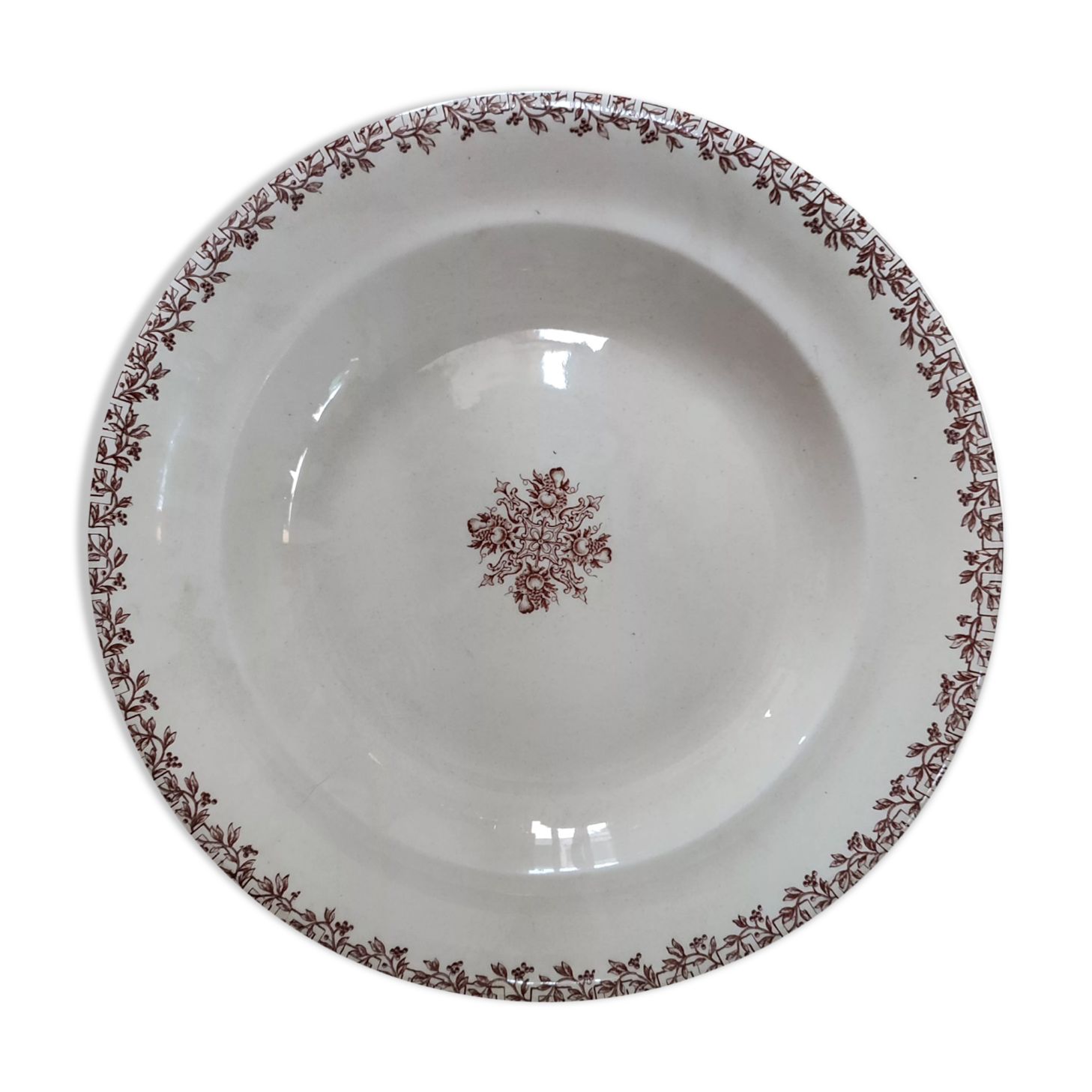 Old iron earth serving dish