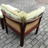 Plexus armchair and ottoman designed by Wikkelso for CFC Silkeborg Denmark 1960s