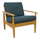 Vintage danish lounge chair, 1970s new upholstery