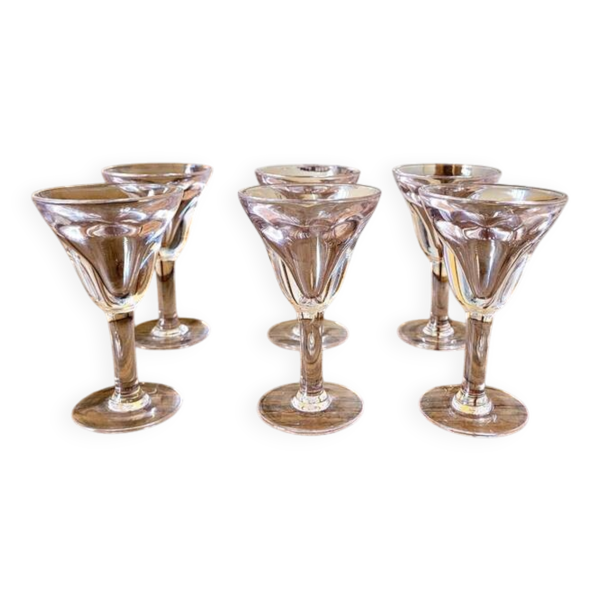 Verres bistrot vintage appelés ''trompeurs'' ou ''voleurs'' (lot de 6)