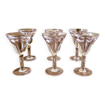 Vintage bistro glasses known as "deceivers" or "thieves" (set of 6)