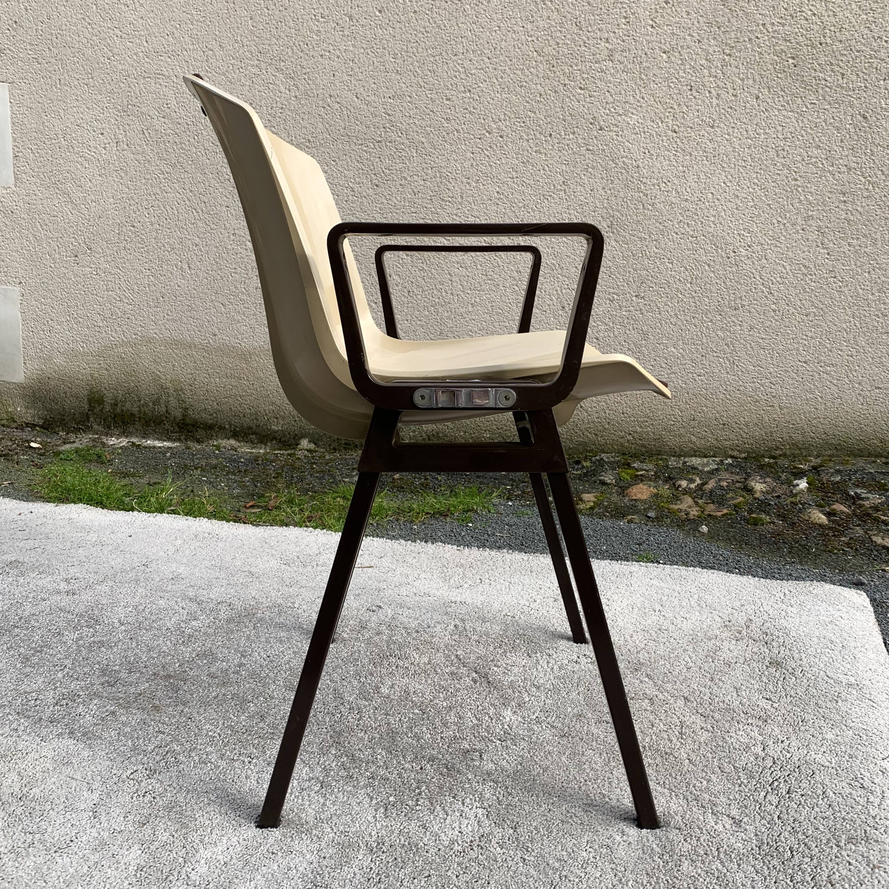 Set of 6 Albert Jacob / Grofillex bridge armchairs 1970