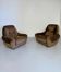 Lot of 2 cosy fabric armchairs, French design, vintage 1970s.