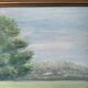 Vintage Original Oil On Canvas Painting Rural Landscape  1995