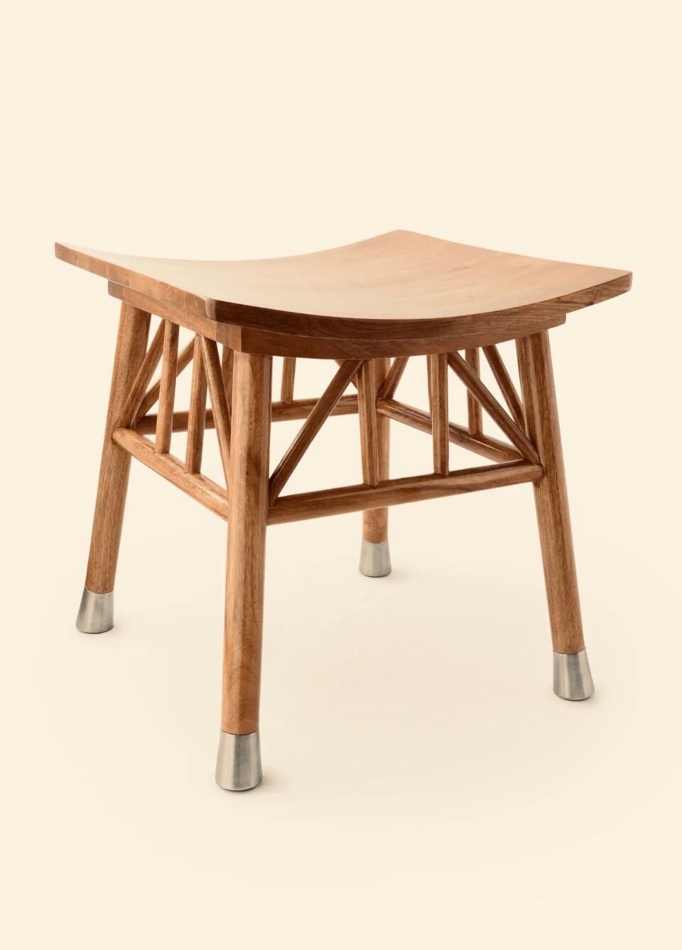 Mango wood stool Louis Barthelemy
