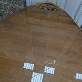 Table basse rotin et verre
