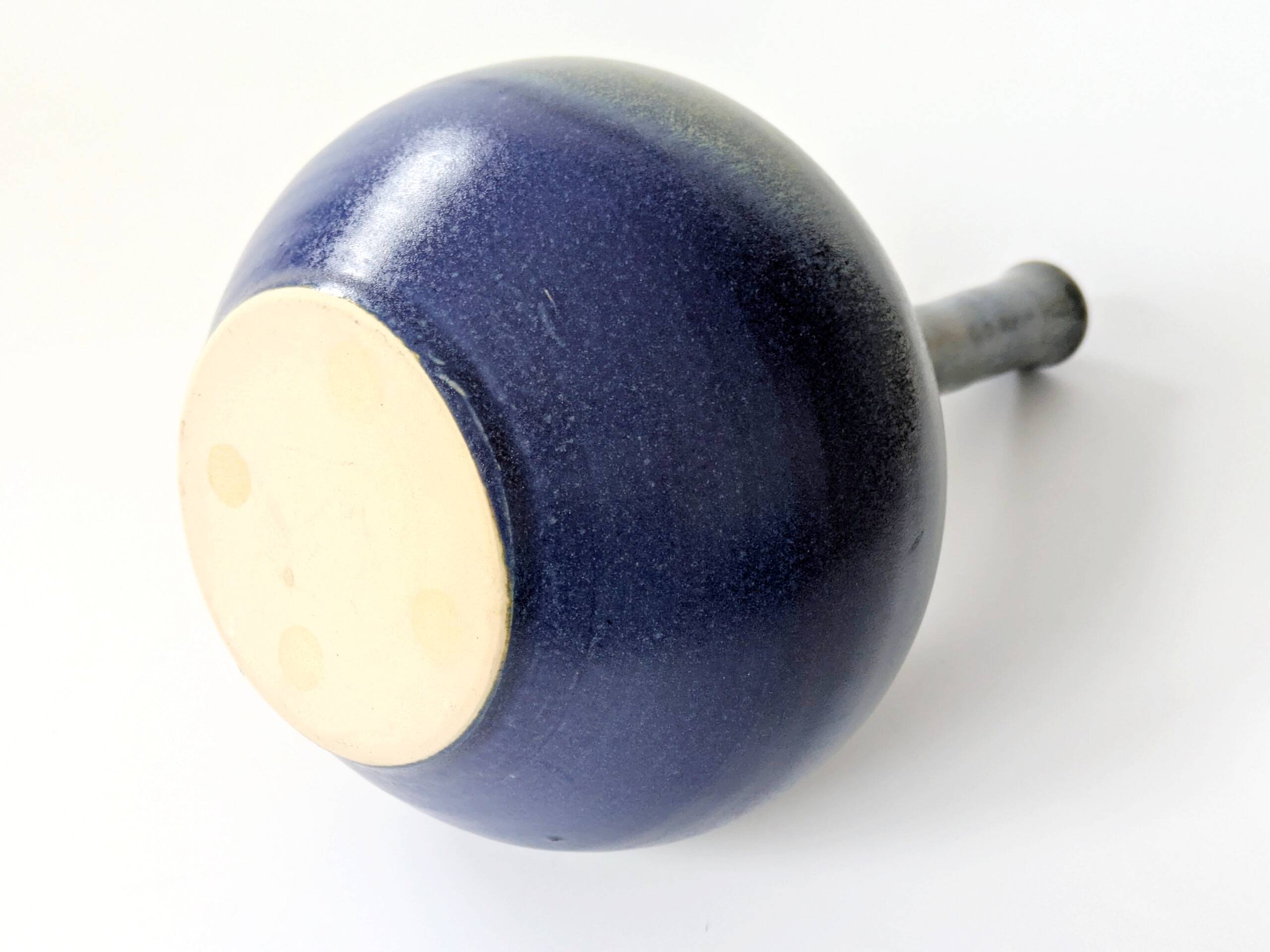 Vintage ceramic vase, balloon shape, Scandinavian style.