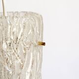 Petites lampes suspendues « Riffle » en verre et laiton de Kalmar