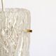 Petite ‘Riffle’ glass and brass pendant lamps by Kalmar