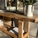 Large raw solid wood workbench