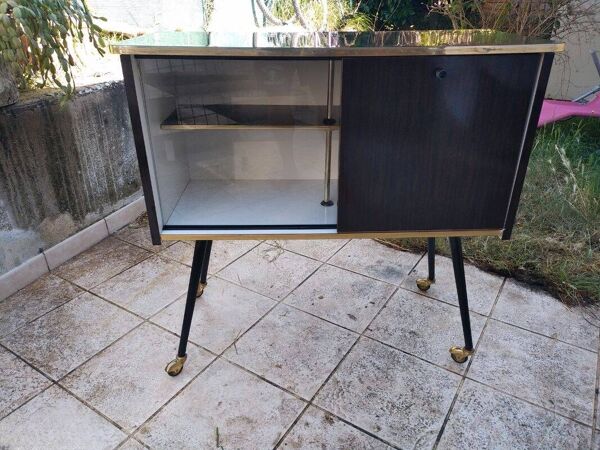 Meuble Tv formica bar vintage