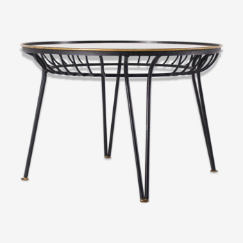 Modernist wrought iron coffee table