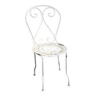 19th century wrought iron garden chair