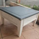 Coffee table painted in gray and white