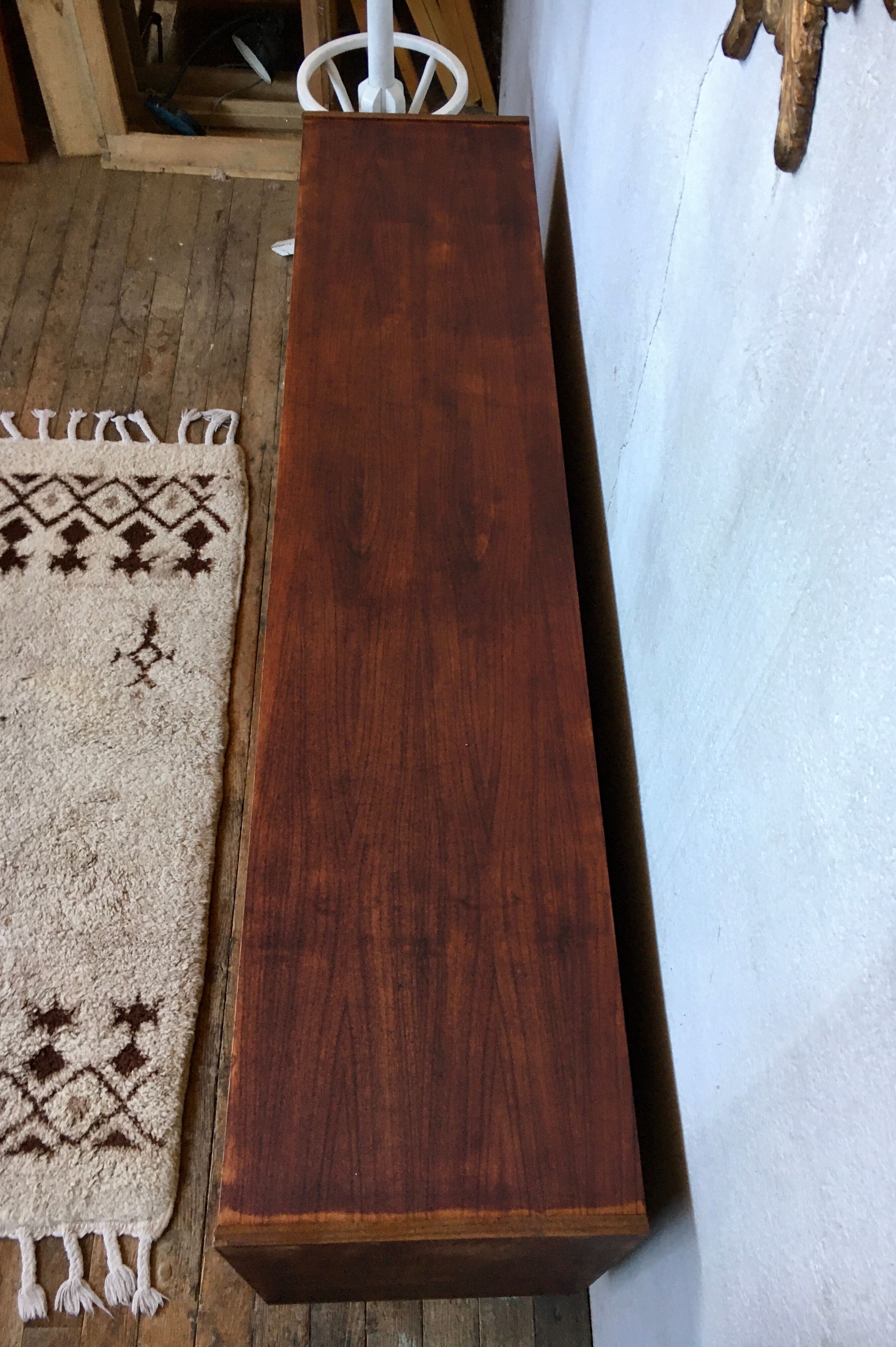 Enfilade bahut meuble tv hifi vintage pieds fuseaux  teck - 50/60 - look scandinave