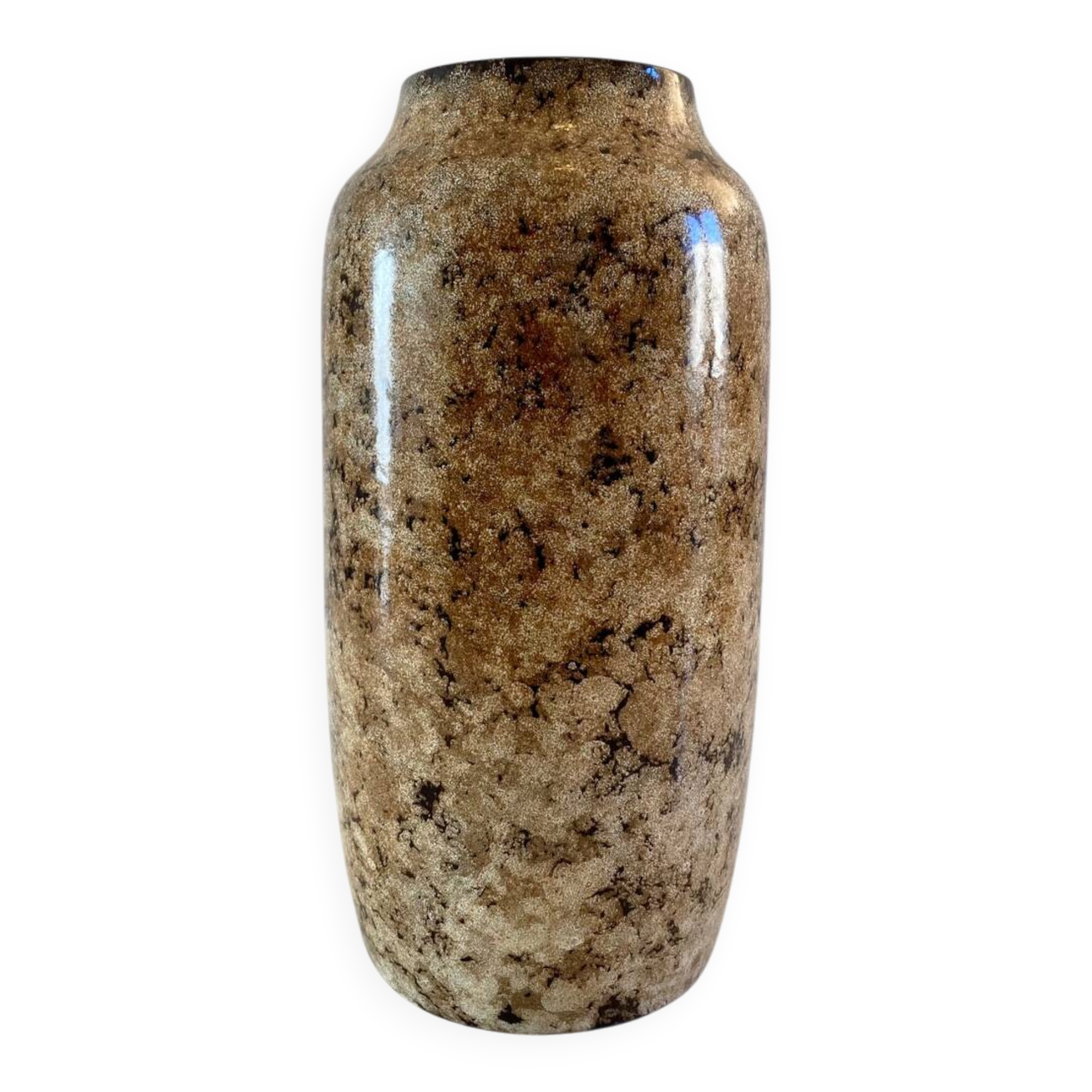 Marbled effect vase in Lunéville earthenware